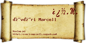 Óvári Marcell névjegykártya